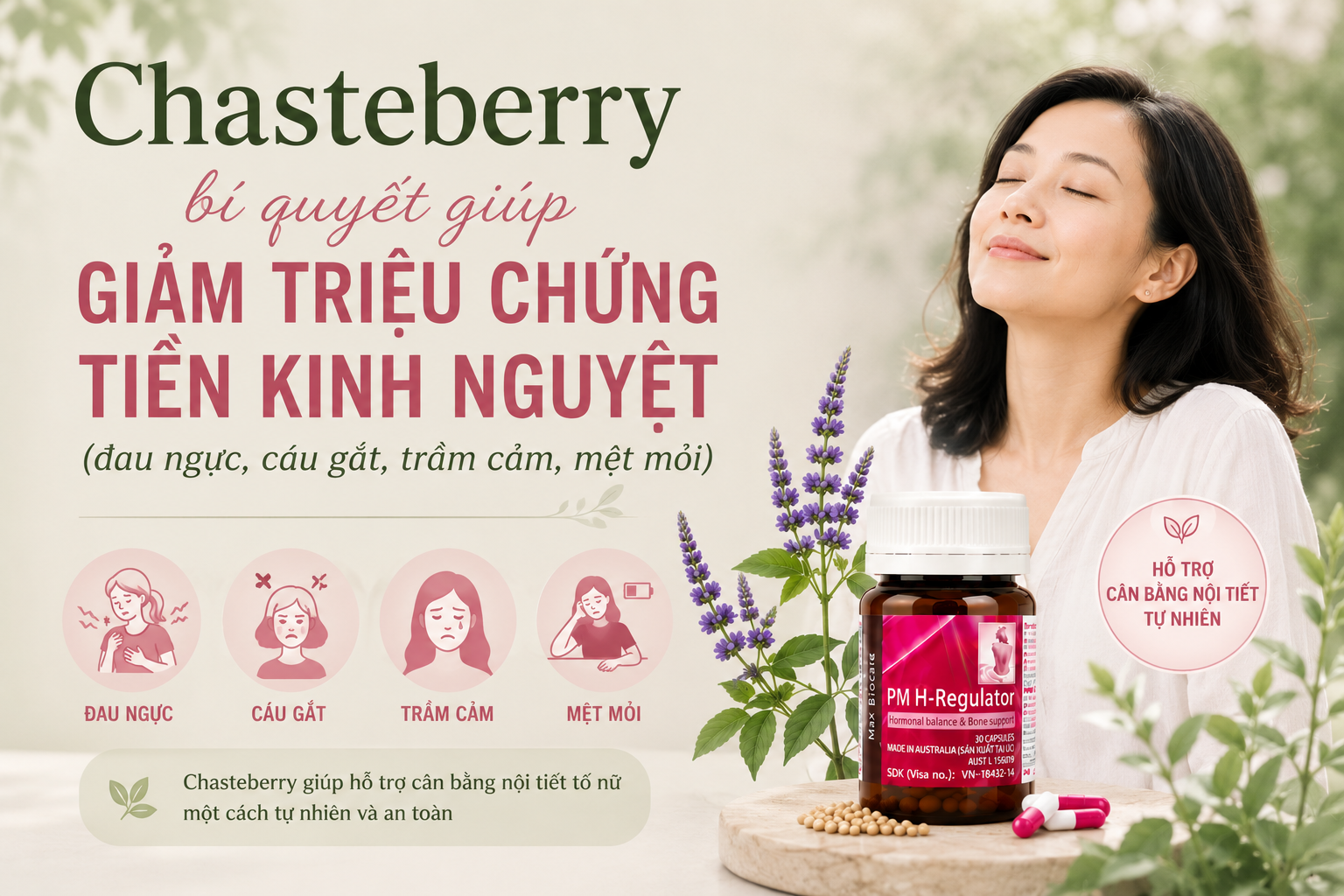 Chasteberry - bí quyết giúp giảm triệu chứng tiền kinh nguyệt (đau ngực, cáu gắt, trầm cảm, mệt mỏi). 1 Chasteberry - bí quyết giúp giảm triệu chứng tiền kinh nguyệt (đau ngực, cáu gắt, trầm cảm, mệt mỏi). 1